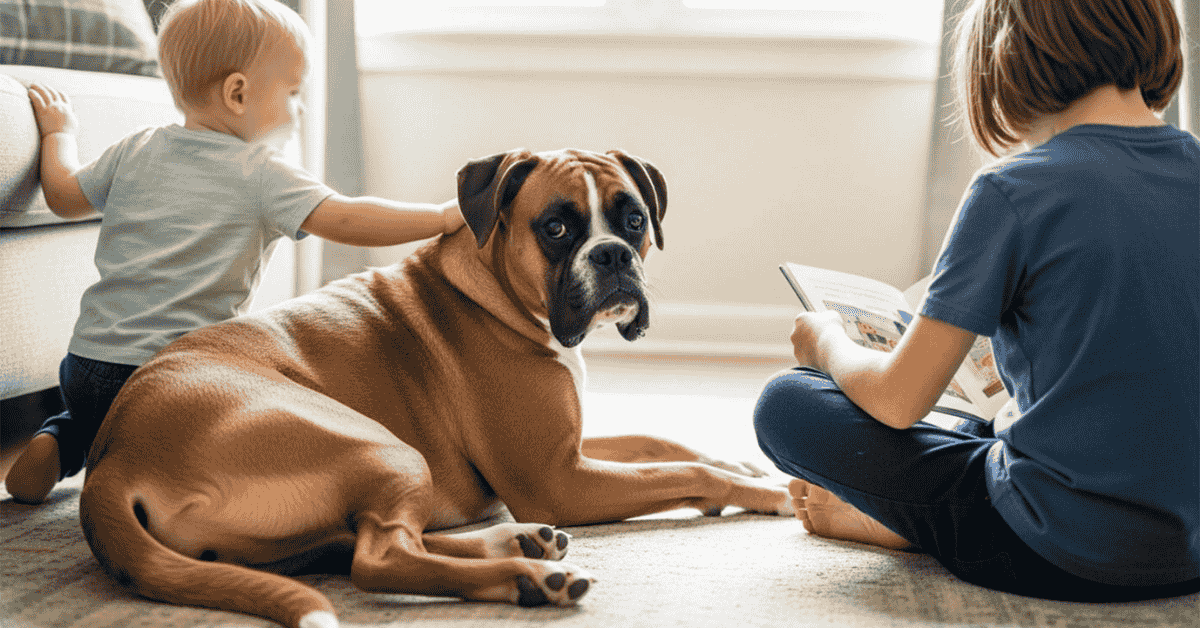 Boxer with Kids
